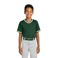 Sport-Tek Youth Tough Mesh V-Neck Baseball Jersey