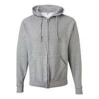Adult full zip hooded sweatshirt with 1x1 rib cuffs, waistband with... from...