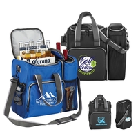 Two fully insulated compartments that zip apart into two separate coolers.......