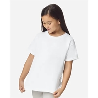 Youth 5.6 oz preshrunk 50% polyester / 50% cotton t-shirt. Blank... from ASI...