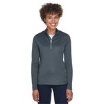 UltraClub Women's Cool & Dry Sport Quarter-Zip Pullover
