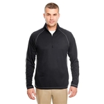 UltraClub Cool & Dry Sport Quarter-Zip Pullover with Side...