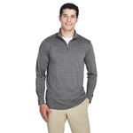 UltraClub Men's Cool & Dry Heathered Performance Quarter-...