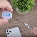 Id Buddy Round Retractable Swivel Badge Reel