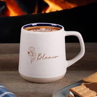 13.5 oz. speckled ceramic mug with outward taper, sturdy clay base,... from...