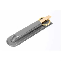 Gray leather holder with gold scissors and letter opener.... from ASI 48125...