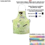 Polyester Bib Apron, 2 Pockets, White or Stock Colored ties