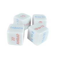 Customizable 19mm 6-sided white dice set.... from ASI 72657 Active Life Promo...