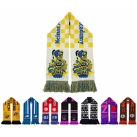 Custom Knit Jacquard scarf with fringe