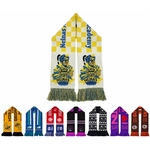 Custom Knit Jacquard scarf with fringe