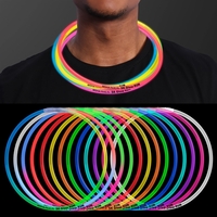 22" glow necklace with plastic connectors; Blank and Imprinted Pricing......