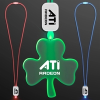 LED Neon Lanyard with Acrylic Shamrock Pendant