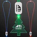LED Neon Lanyard with Acrylic Tree Pendant