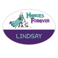 UV Imprint Spectrum Badges W/ Personalization 2"x3" Oval