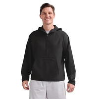 Recycled stretch men's anorak with water-repellent finish and packable design...