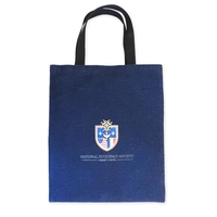 True Blue Denim Flat Tote Bag