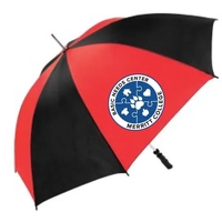 Golf umbrella, 2 Tone Black/Red, 58" Arc.