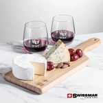 Swissmar® Bamboo Board & 2 Crestview Stemless Wine