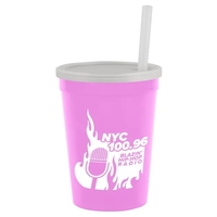 12 oz Cup with Lid & Straw... from ASI 40480 Koozie Group