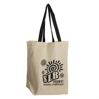 Natural Cotton Grocery Tote with different Color Handles... from ASI 40480...