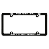White full view license plate frame with 4-holes is designed to... from ASI...