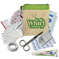 Canvas Zipper Tote First Aid Kit with Carabiner... from ASI 40480 Koozie Group