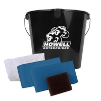 Car wash kit with 7 quart bucket, 2 sponges, polishing cloth... from ASI...