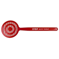 Shaped fly swatter, 16", molded in flexible polyethylene for increased...