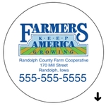 4" dia. Circle Roll Label