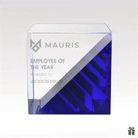 A crystal cube blending clear and blue elements creates a dynamic... from ASI...