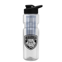 Champion 28 Oz. Transparent Bottle - Drink Thru Lid and Large... from ASI...