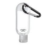Clear Sanitizer in Clear Bottle with Carabiner - 1.9 oz.