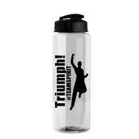 The Guzzler - 32 oz. Transparent Bottle with USA Flip lid... from ASI 40480...