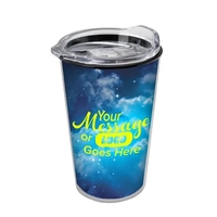 14 oz. Transparent Tumbler with full-color insert and Clear Slide-Lid....