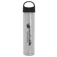 32 oz. Transparent Bottle with Oval Crest lid. Slim Cylinder Design... from...