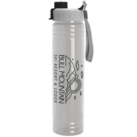 32 oz. Transparent Bottle with Quick Snap lid. Slim Cylinder Design... from...