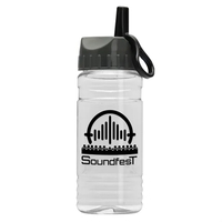 Transparent sports bottle, 20 oz. Sports Bottle - Ring Straw Lid... from ASI...