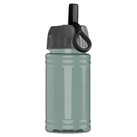 Garyline® Mini RPET Bottle with Ring-Straw Lid - 16 oz.