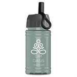 Garyline® Mini RPET Bottle with Ring-Straw Lid - 16 oz.