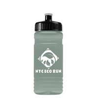 Transparent sports bottle, 20 oz. Straight-wall design with Push-Pull lid....