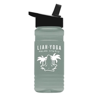 Big Grip 20 oz. Transparent Bottle -Flip Straw Lid... from ASI 40480 Koozie...