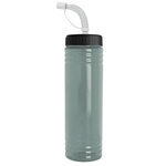 Garyline® Slim Fit RPET Bottle with Straw Lid - 24 oz.