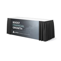 13' Box Pleat Table Skirt, for an 6ft table with 3-Sided... from ASI 94105...