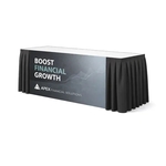 15' Box Pleat Table Skirt, Full Color Front Panel