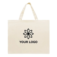 Union/USA Made 7 oz natural cotton canvas flat tote with self... from ASI...