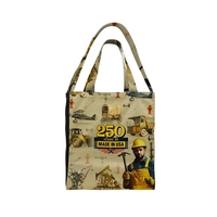 Union/USA Made dye sublimated 600D poly duck tote with printed handles,......