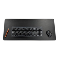 Black top-grain leather keyboard/mouse desk pad measuring 30" x 19".... from...