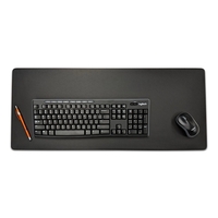 Black leatherette keyboard/mouse desk pad measuring 30" x 19".... from ASI...