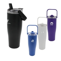 30 Oz. Recycled Tumbler with Handle Lid, Laser, Standard