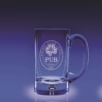 14 oz. hand-blown crystal mug with handle, air bubble in its... from ASI...